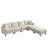 Oversized U-Shaped Modular Sofa, Sectional Sofa With 2 Pillows-1186022395