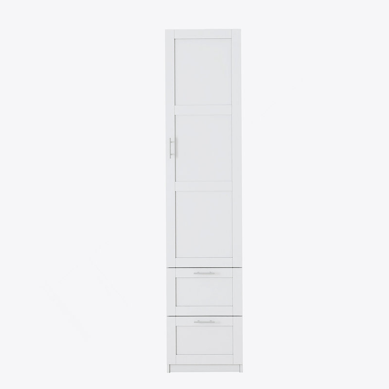 Grand garde-manger autoportant avec tablettes et tiroirs réglables pour la cuisine, la salle à manger ou l'espace de vie.