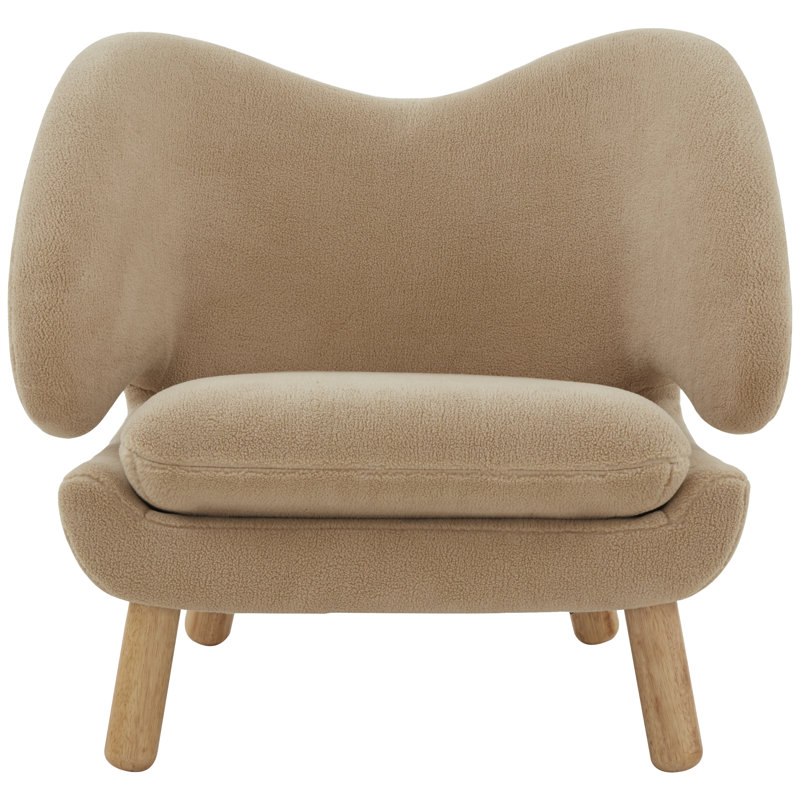 Felicia Contemporary Accent Armchair, Natural, Tan