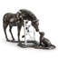 Olivar Dog Horse Metal Garden Statue