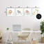 Ensemble de 4 plaques murales Baby Jungle, animaux et fleurs, design par Carla Daly