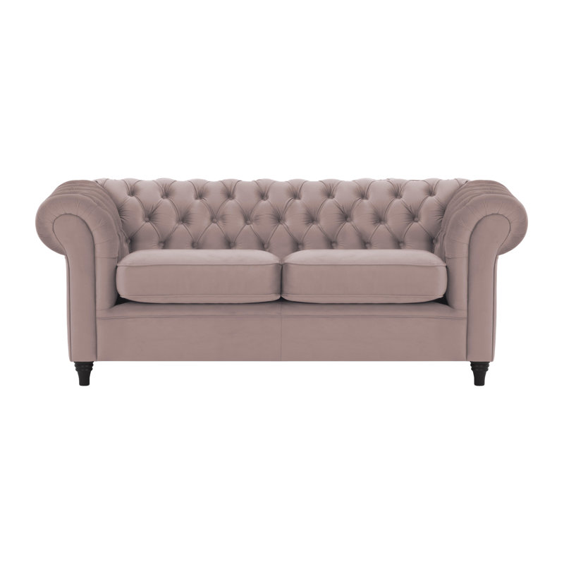 Burks 3 Seater Velvet Sofa, Pink
