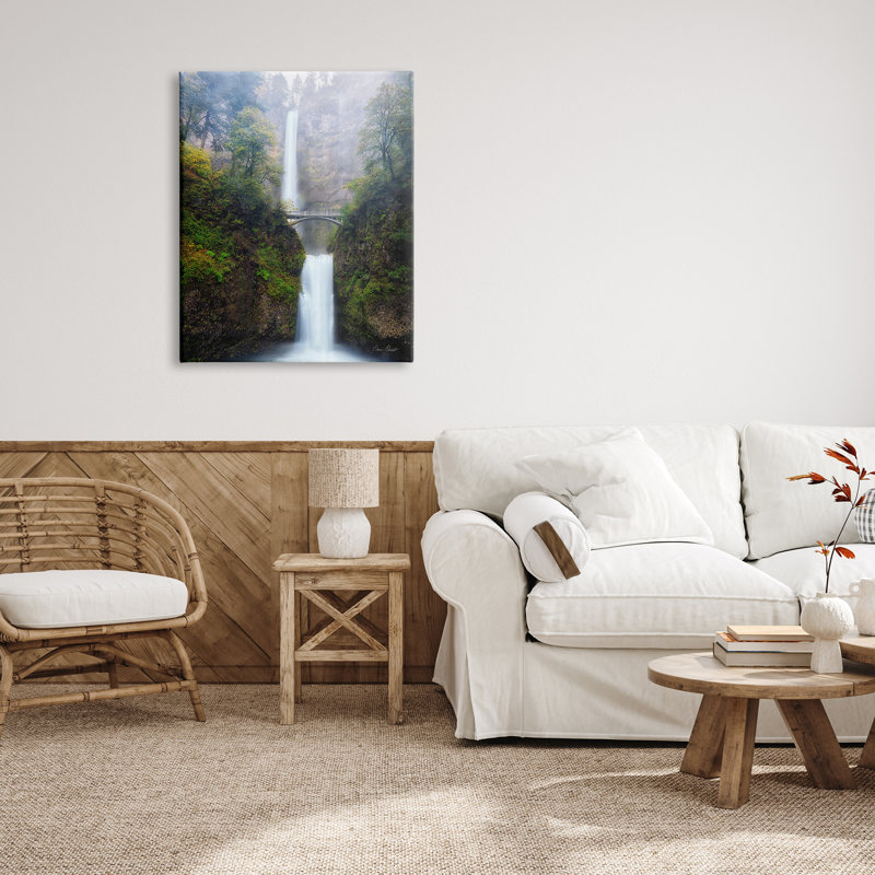 Photographie de cascade de pont sur bois par David Drost, H 40 po x l 30 po x P 1,5 po