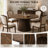 47 Inch Modern Dining Table with Slatted Base and Rounded Edges