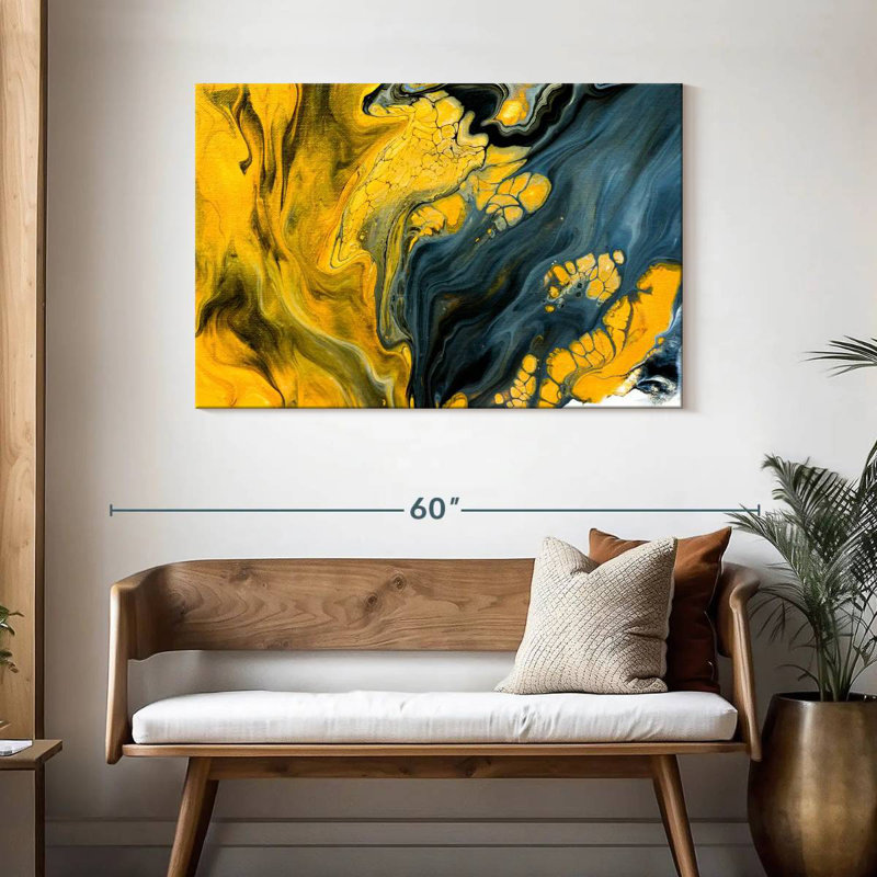 Avery Marbled Abstract, 30" H x 45" W