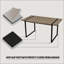 Ensemble de table de salle à manger en MDF et chaise de salle à manger moderne de 4 pièces, ensemble de table de salle à manger en bois de style médiéval-410347010