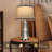 26" Glass Table Lamp, Silver Textured Bedside Lamps with USB A & Type-C Ports, 3 Color Lighting and Soft Night Light for Bedroom-1534996038-1534996033