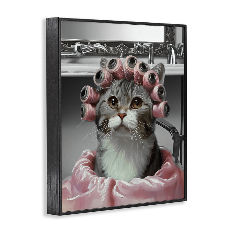«Spa Day», art giclée par Annabelle Hall, H 14 po x l 11 po, Giclée encadrée noir minuit