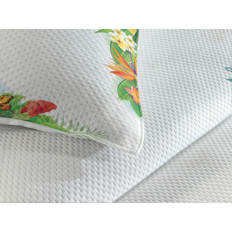 Coastal Polyester Floral Coverlet