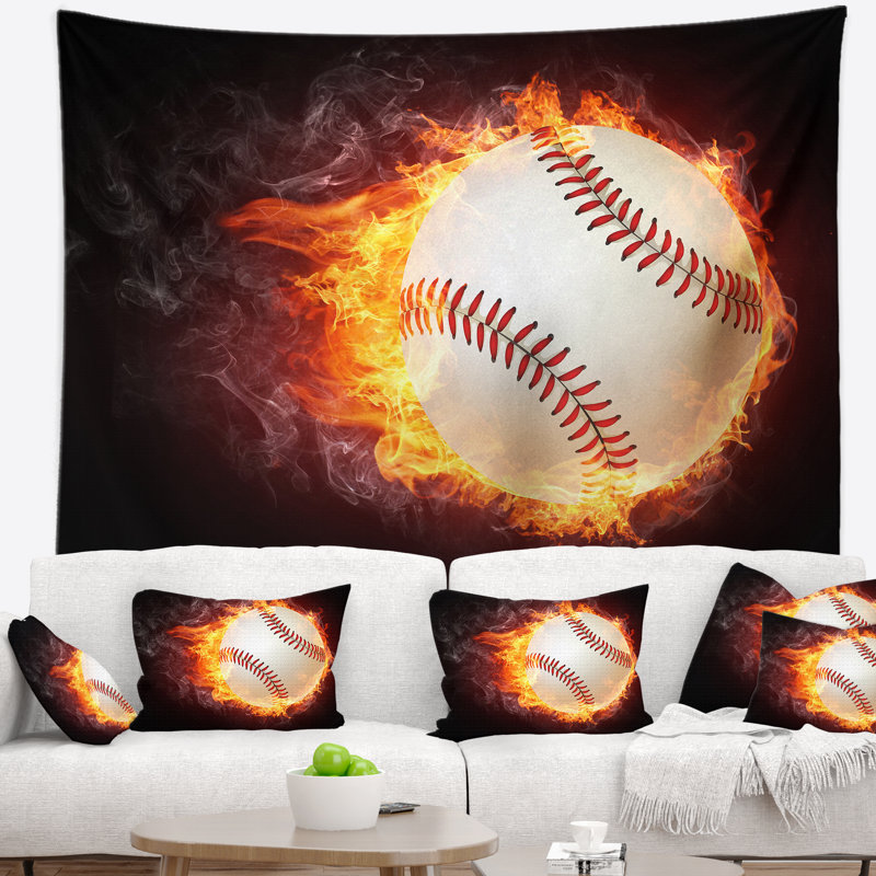 Tapisserie de baseball Sport, H 50 po x l 60 po