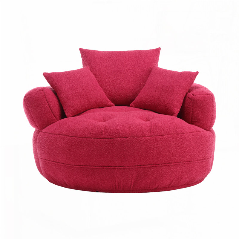 Méridienne rembourrée Roosendaal, Bouclé rose