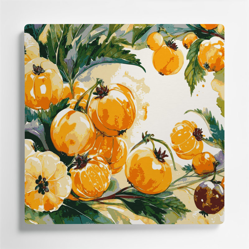 Art mural en métal Fruit, H 8 po x l 8 po