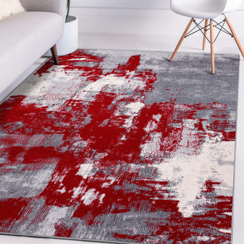 Tapis abstrait rouge, Rectangle 2 pi x 3 pi