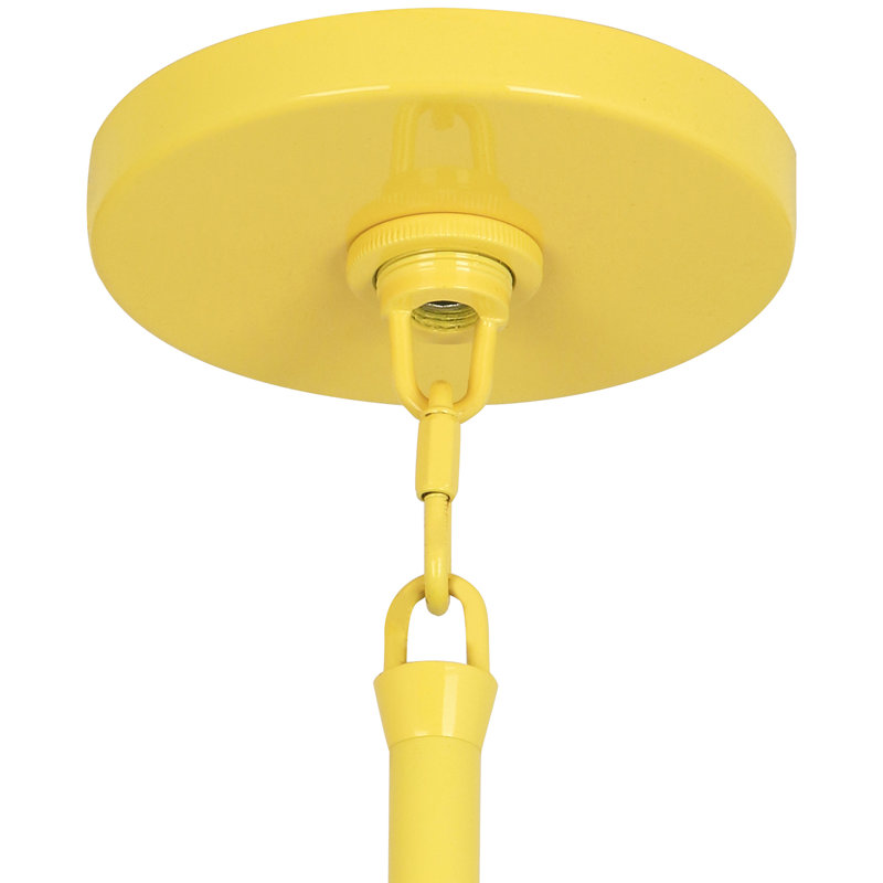 Lustre géométrique à 3 lumières Pierce, Jaune canari brillant, Jaune canari