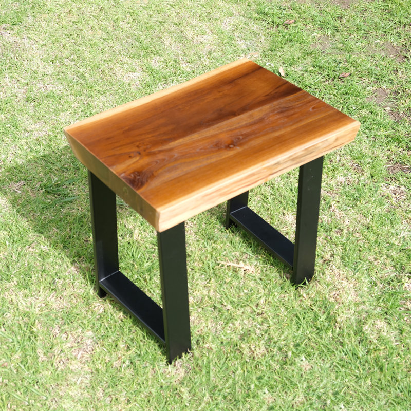 Banc en bois massif Arvid, H 18 po x l 19,5 po x P 13,8 po