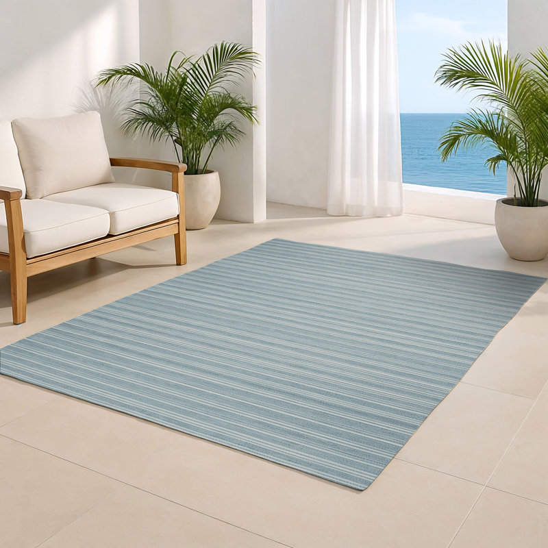 Tapis intérieur / extérieur gris HorizontalStripes, Rectangulaire 2 pi x 3 pi