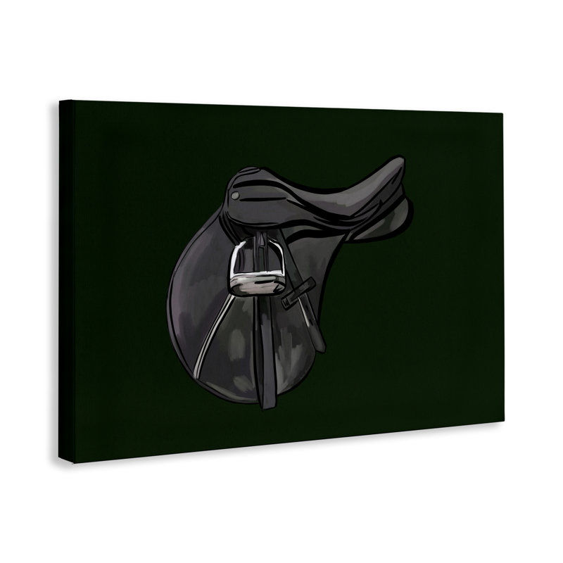 Art mural en toile «Black Horse Saddle» par Amelia Noyes, H 16 po x l 24 po