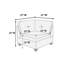 Canapé modulaire 6 pièces avec chenille et coussin en tissu gris cendré