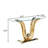 Glass Top Console Table With Mirror Finish Stainless Steel Base-1347484653
