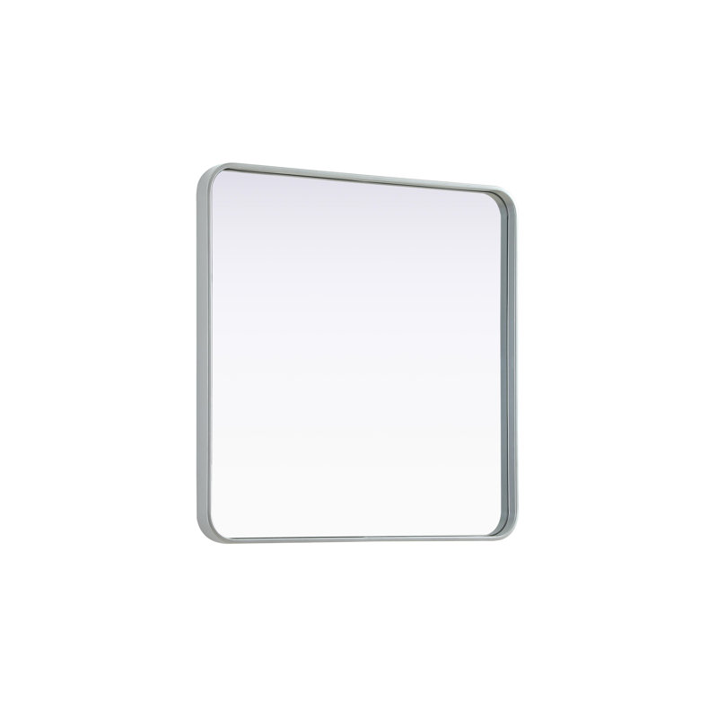 Erath Contour Metal Mirror, Silver, 30" x 30"