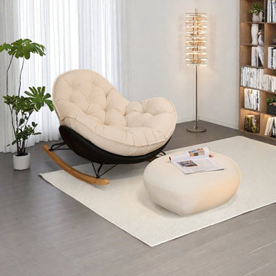 Chaise berçante ergonomique en chenille