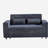 61.4-inch Extendable Sofa Bed Convertible Sofa, Modern Adjustable Back Sofa, Blue