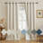 Leming 100% Waterproof and Blackout Solid Color Polyester Linen Textured Grommets Curtains Panel-102741614-99481477