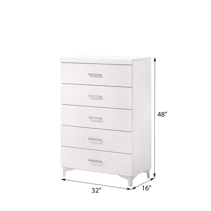 Commode 5 tiroirs avec pieds en métal
