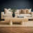 Wilhelm 48" Coffee Table, Handcrafted Natural Mango Wood Coffee Table with Rustic Log Design