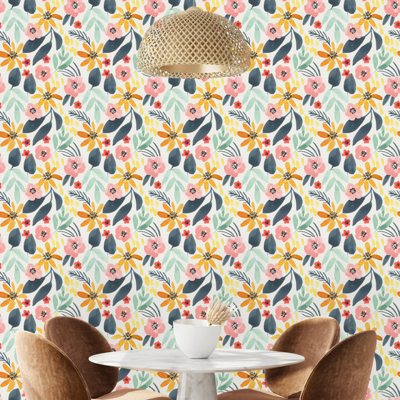 Rouleau de papier peint pelez et collez, L 16,67 po x l 25 po