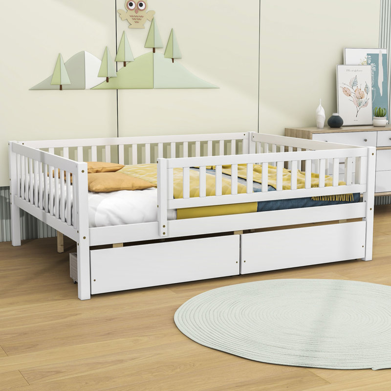 Lit de jour en bois Rowanne, Double, Blanc