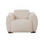 Fauteuil inclinable électrique de style contemporain avec accoudoirs larges et accoudoirs avec panneau à ressorts, ports USB et salon blanc