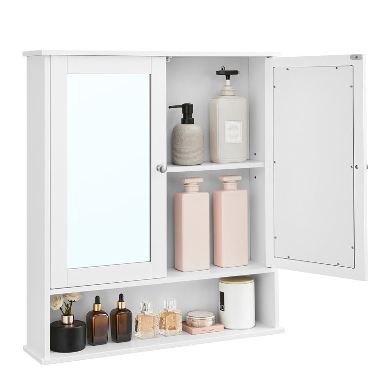 Refoel Bathroom Cabinet, White, 75cm H x 65cm W x 15cm D