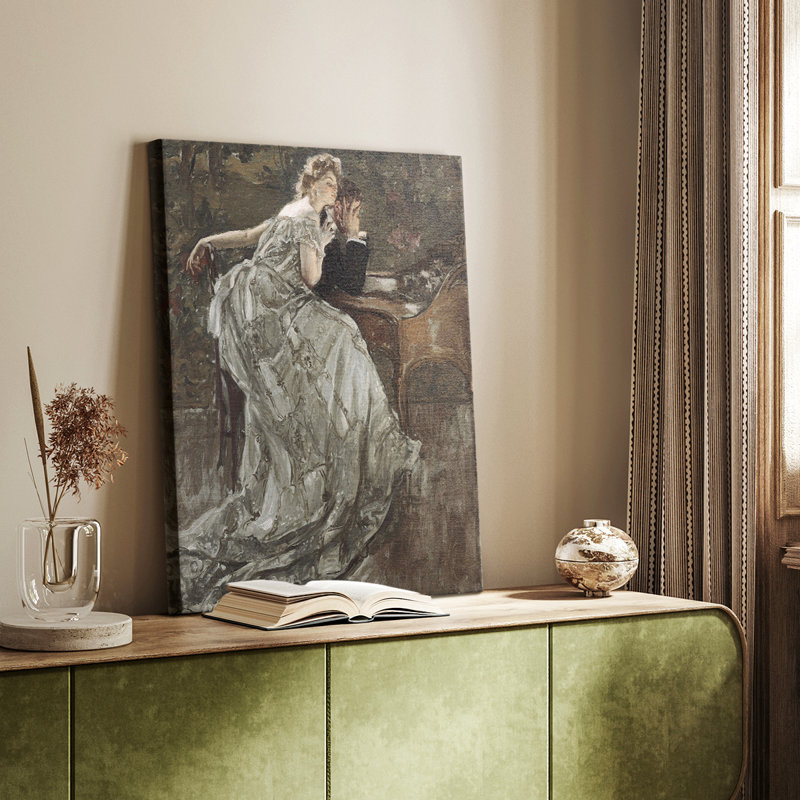 Reproduction de portrait rétro XVIII - galerie Cavas, H 36 po x l 24 po