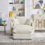 Fauteuil d'appoint pivotant surdimensionné rembourré avec repose-pieds-131277056