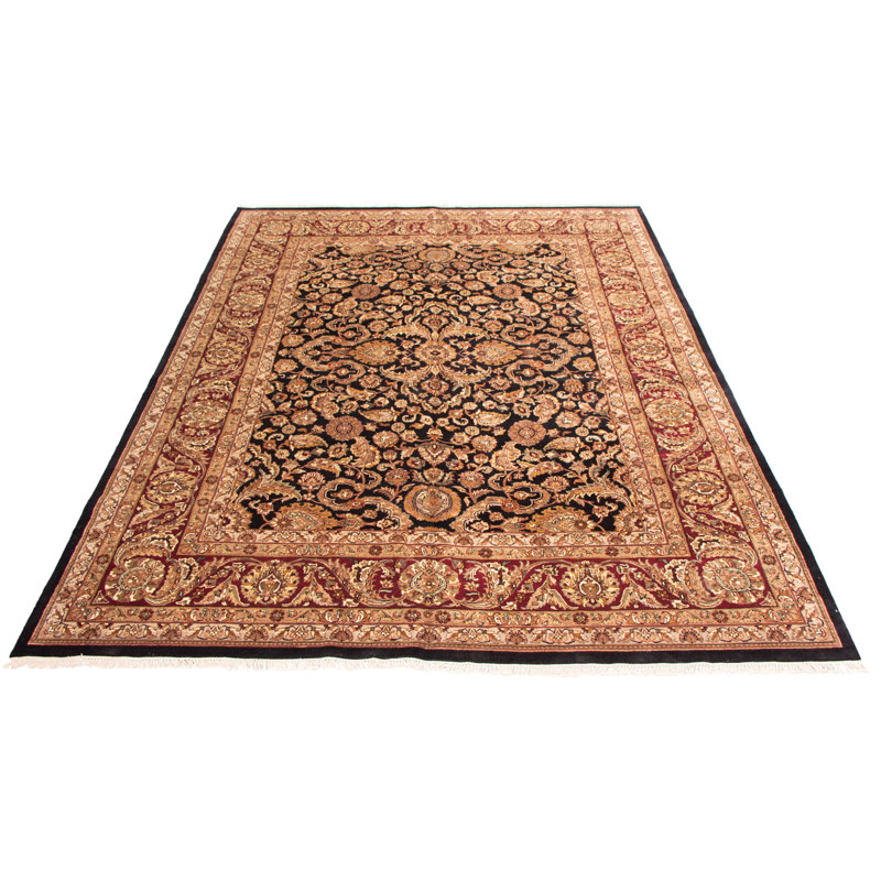 Tapis noir Sultanabad 12 po 2 po x 15 po 1 po