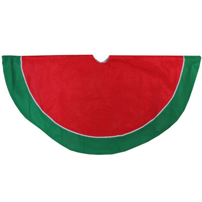 Jupe d'arbre de Noël 48 po avec bordure