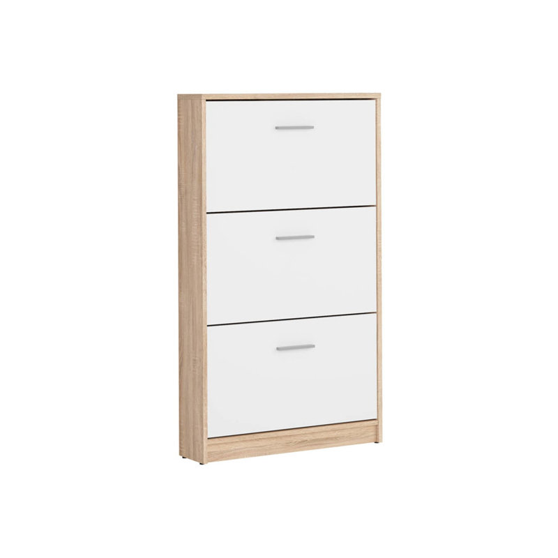 3 - Door Rectangle Accent Cabinet, Oak Sonoma/White