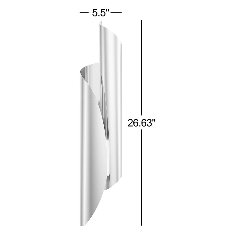 Parducci Corner Wall Light, Polished Nickel