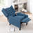 Comfortable Blue Recliners With Modern Wing Design