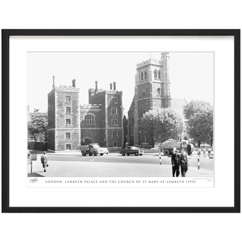 London, Lambeth Palace and the Church of St Mary-at-Lambeth C1955 1 Piece Single Picture Frame Wall Art