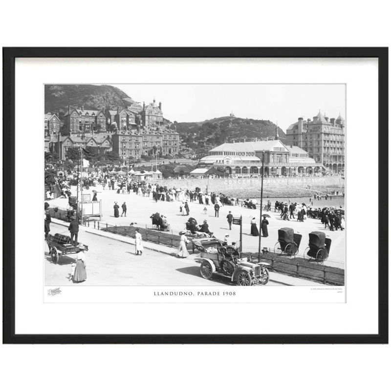 Llandudno, Parade 1908 - Single Picture Frame Print, 40cm H x 50cm W x 2.3cm D