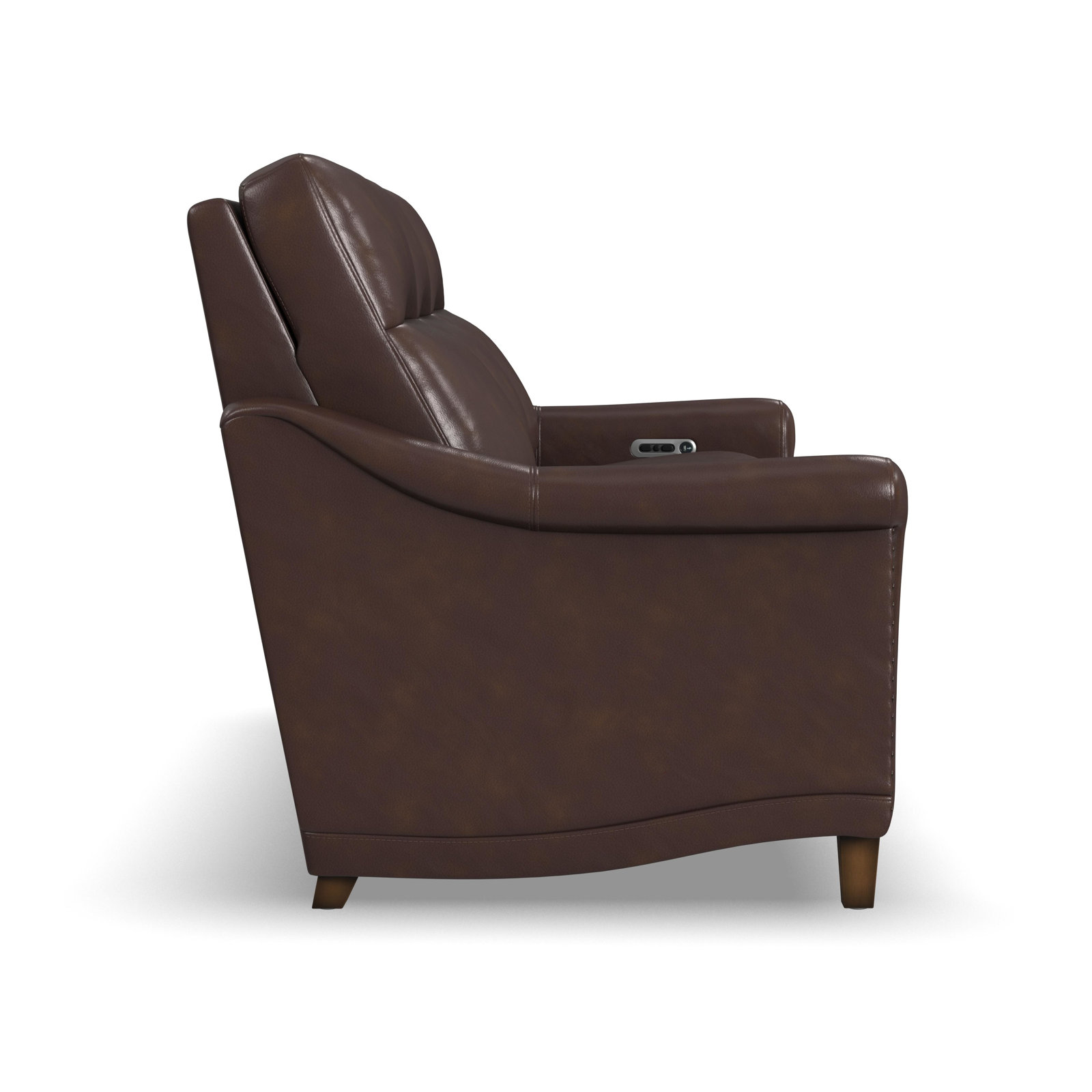 Elizabeth 82'' Leather Power Reclining Sofa, Brown Genuine Leather