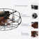 20" Farmhouse Low Profile Caged Ceiling Fans With Lights And Remote, Flush Mount Ceiling Fan