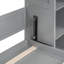 Lit escamotable double pleine grandeur avec tablettes et lumières DEL, gris-554379475