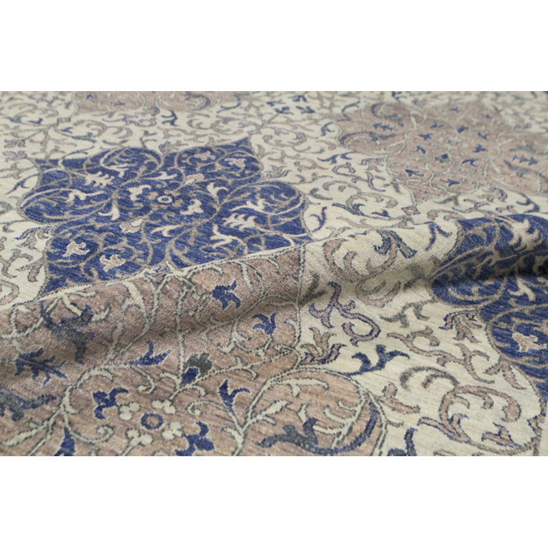 Wool Damask Area Rug
