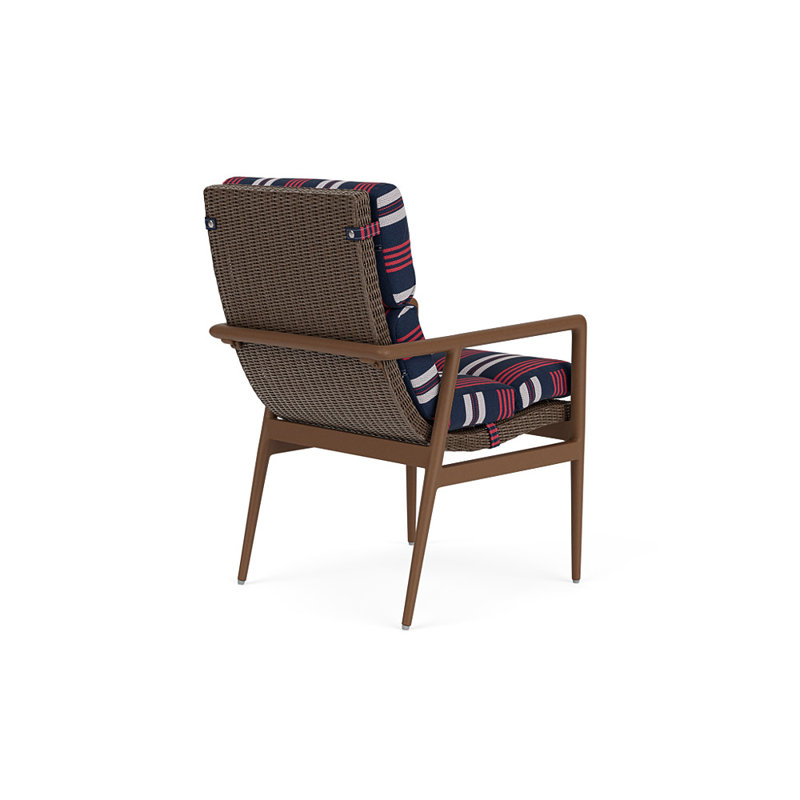Cascade Outdoor Dining Armchair, Berkely Hall Navy, Bark