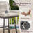 Bar Stools Set Of 2, Rattan Counter Height Bar Stools, Swivel Patio Barstools With Boho Woven Rope Back For Kitchen Patio Garden Cushions Included,-1900910800-1900910801