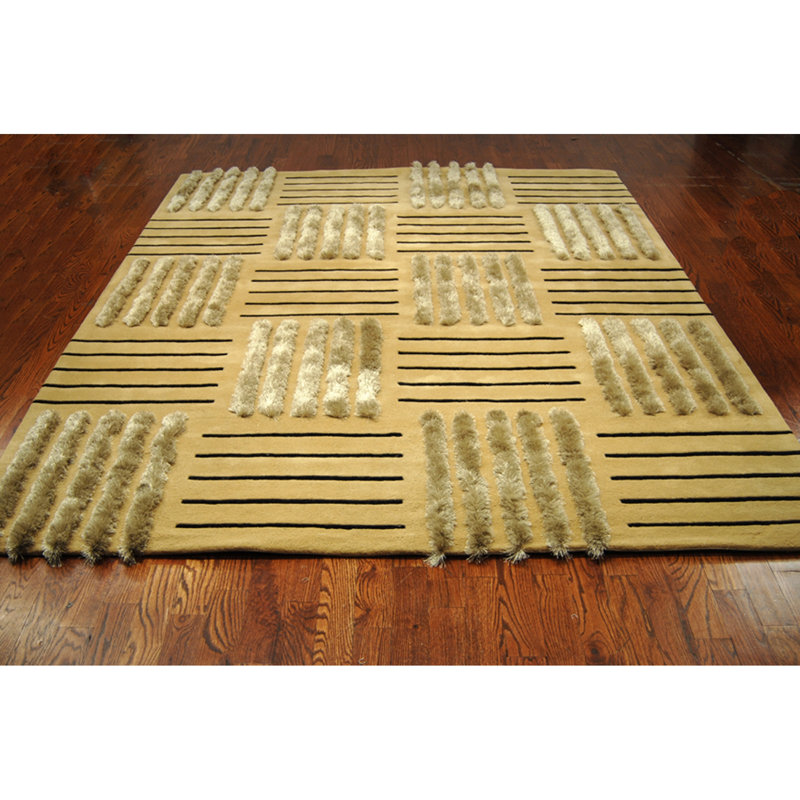 Tapis en laine et viscose touffeté à la main Soho, Rectangle 3 pi 6 po x 5 pi 6 po