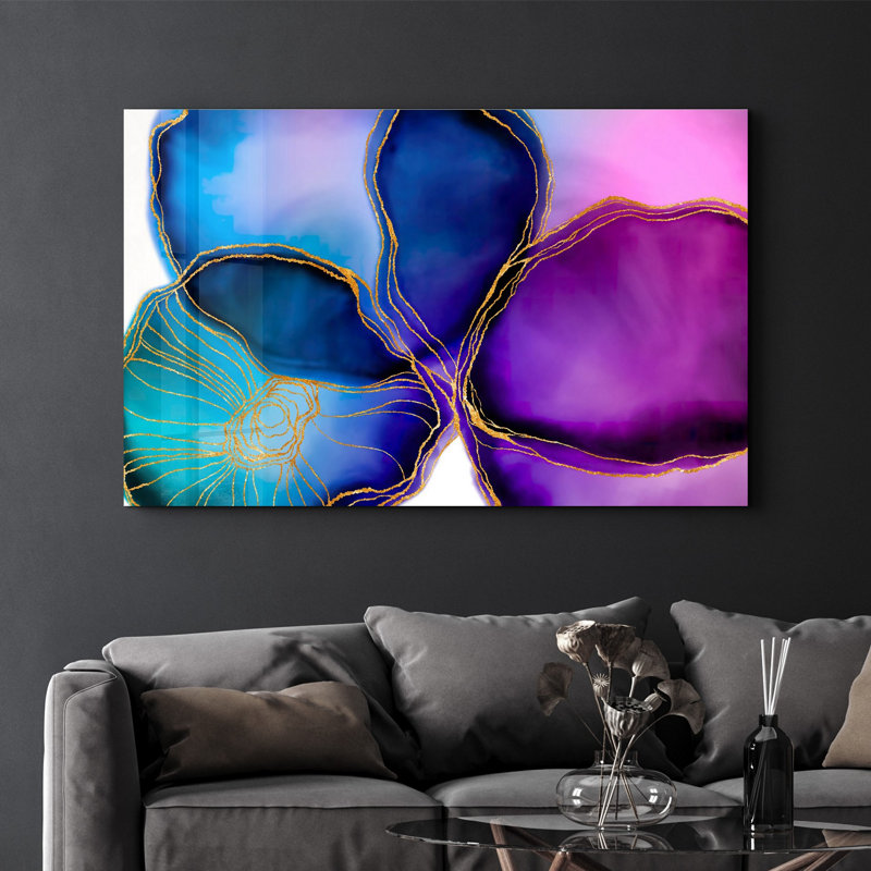 Peinture murale élégante en verre trempé 18,1 po x 28,3 po | 100% verre trempé, épaisseur: 0,16 pouce | Imprimé UV pour des couleurs éclatantes et une durabilité | Parfait pour la décoration intérieure et l'esthétique moderne